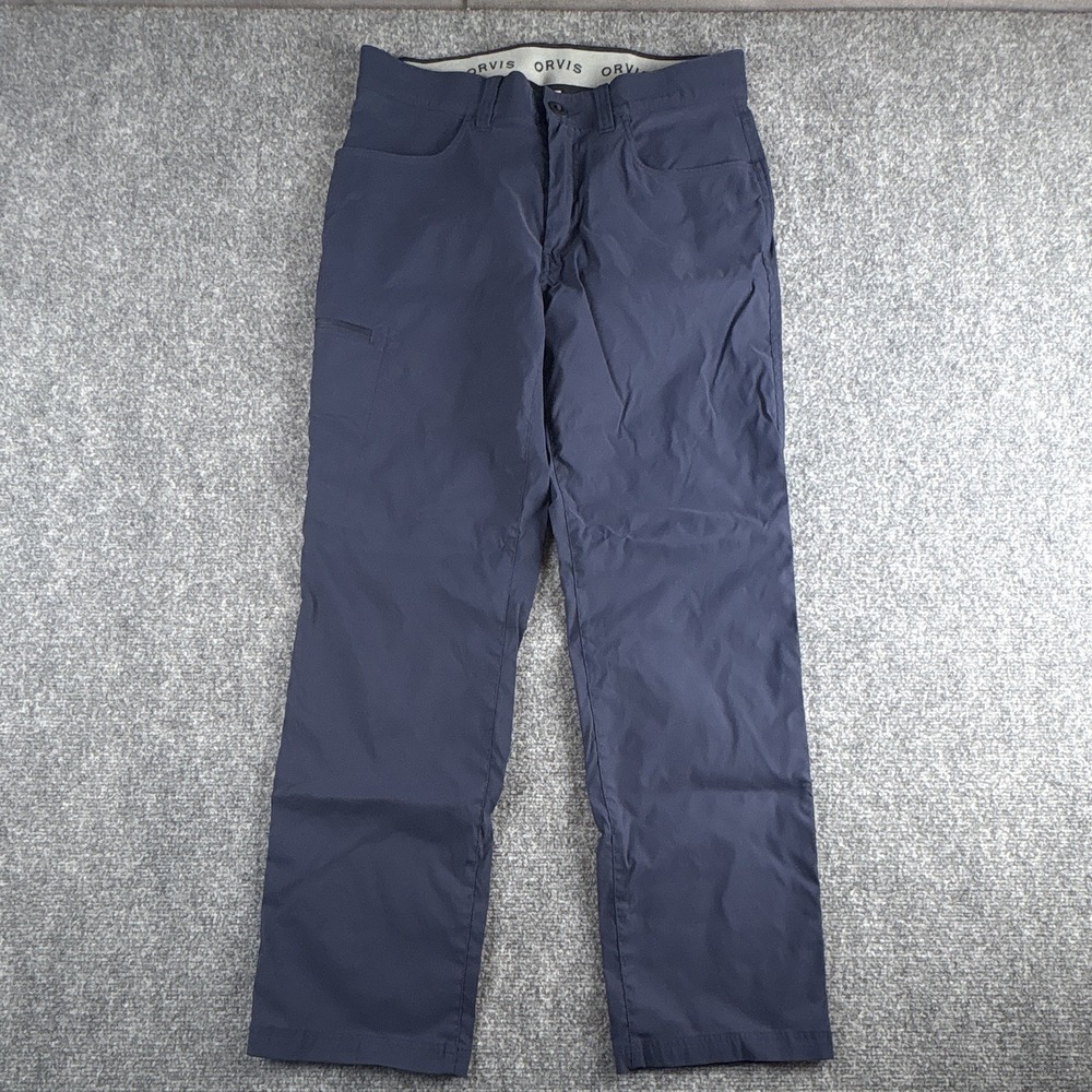 Orvis Men's Performance Tech Stretch Pants Navy Blue Water Repellent - 32x30